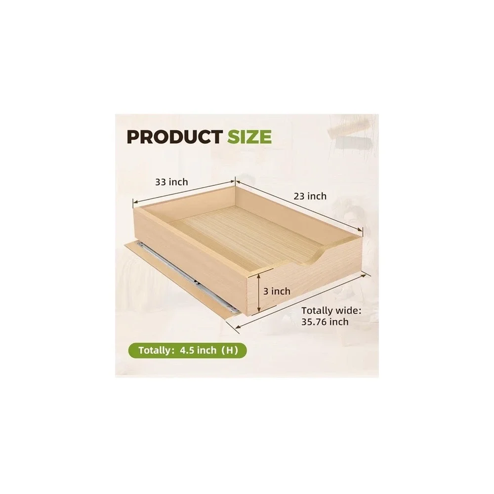 Mobirex Wood Pull Out Cabinet Drawer Organizer 33